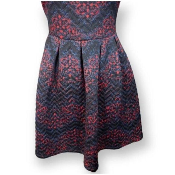 XHILARATION RED, BLUE, & BLACK DRESS SZ.M EUC. - Picture 3 of 7